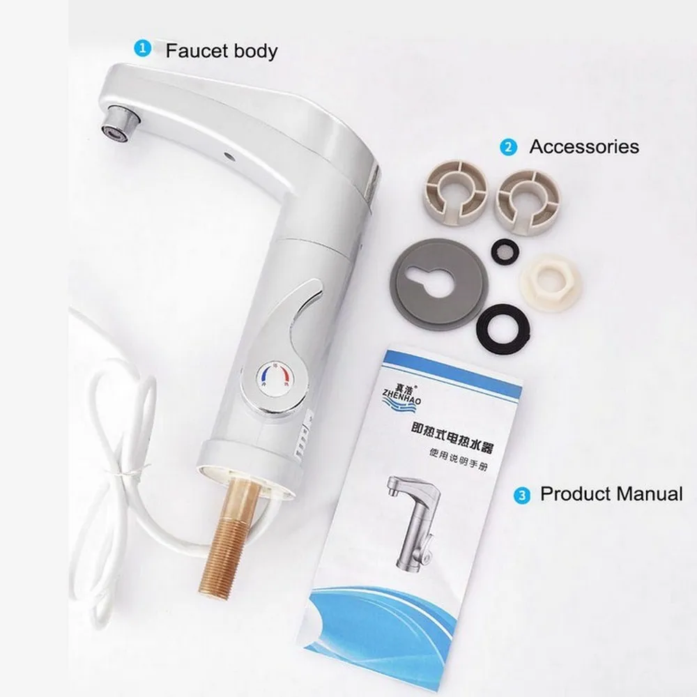 

Electric Faucet Instant Tap Hot Water Heater Tankless Heating Faucet Intelligent Automatic LED Digital Display Kitchenware