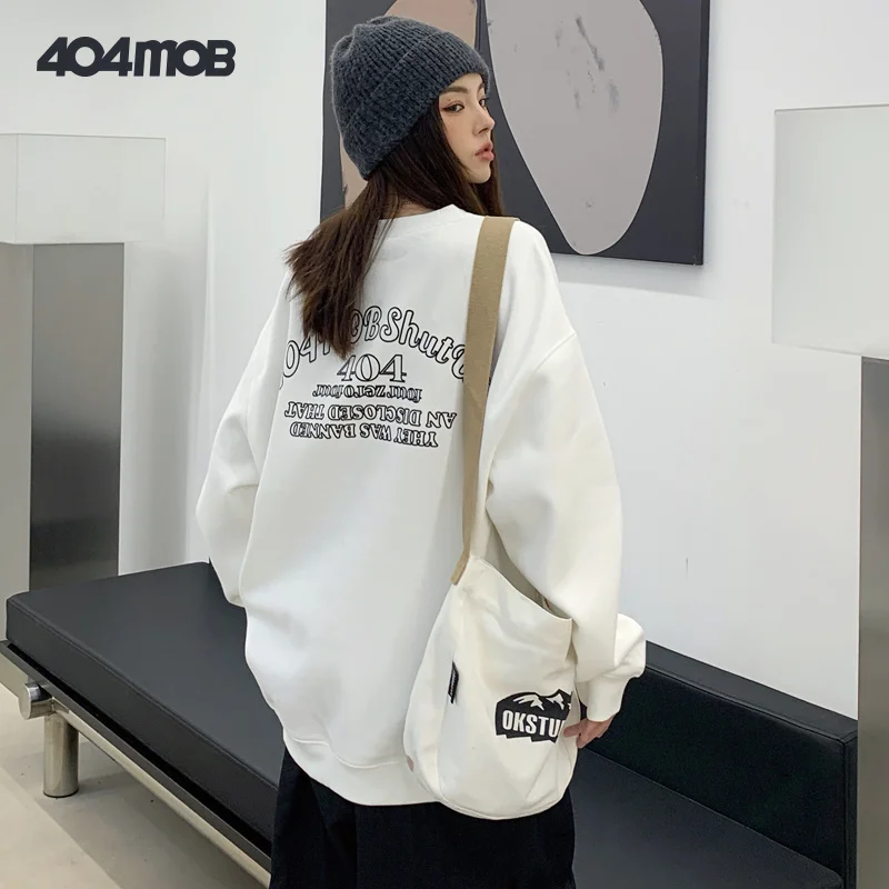 Толстовка уличный Универсальный свитер с круглым вырезом Мужская и Женская