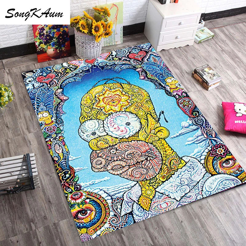 Оригинальные детские Мультяшные большие ковры SongKAum европейские Простые