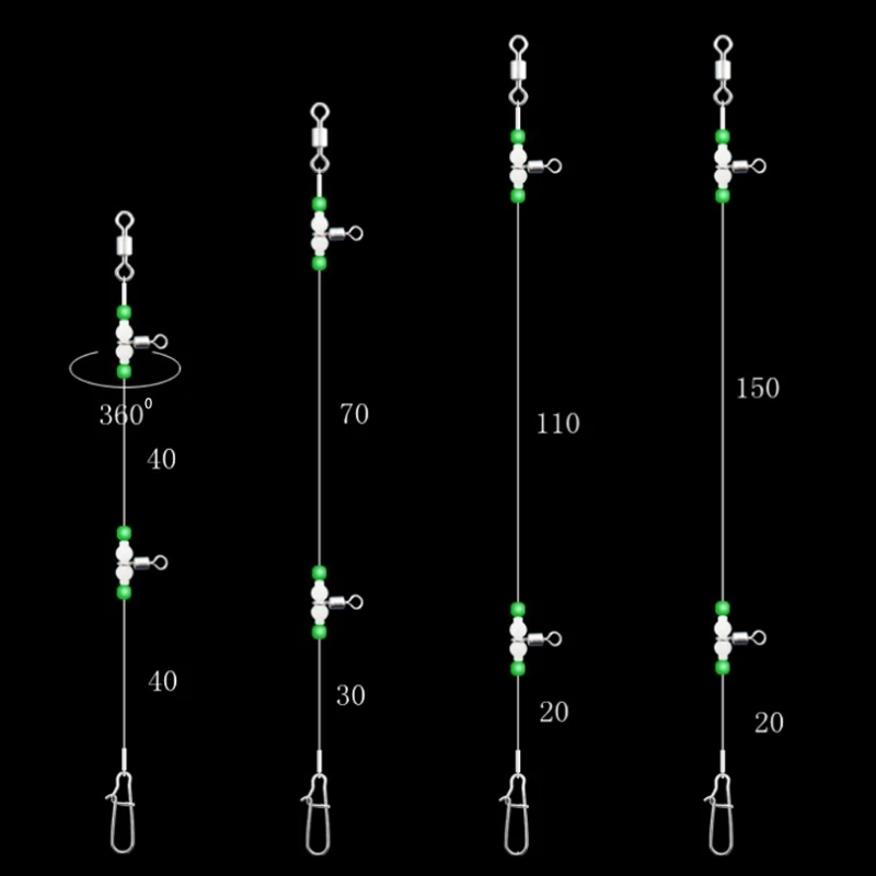 1 Group Fishing Tackle Line Swivels Night Luminous Beads Pins Rolling Connector Drop Shipping | Спорт и развлечения