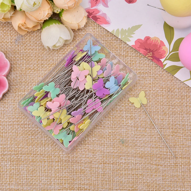 

100Pcs/Box Sewing Accessories Patchwork Pin With Box DIY Button Head Pins DIY