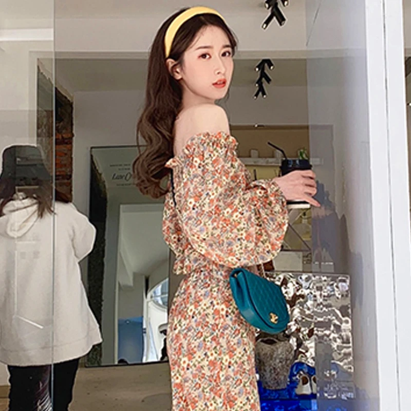 Винтажный буф деловой Набор Цветочная блузка французский с длинным