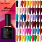Матовый гель для ногтей BORN PRETTY 10 мл, красно-телесный матовый Гель-лак, Полупостоянный гель для ногтей, УФ-светодиодный, матовый, 80 цветов