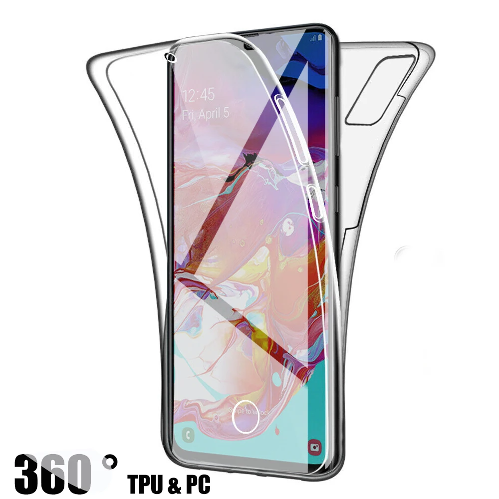 Чехол с полной защитой 360 градусов для Samsung Galaxy S20 + Plus ультра прозрачный мягкий