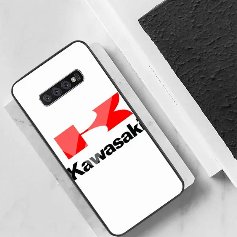 

Japanese brand Kawasaki moto Back Cover For Samsung Cases S20 Plus S10 NOTE 8 9 10 10PRO Tempered Glass Soft Silicone Edge