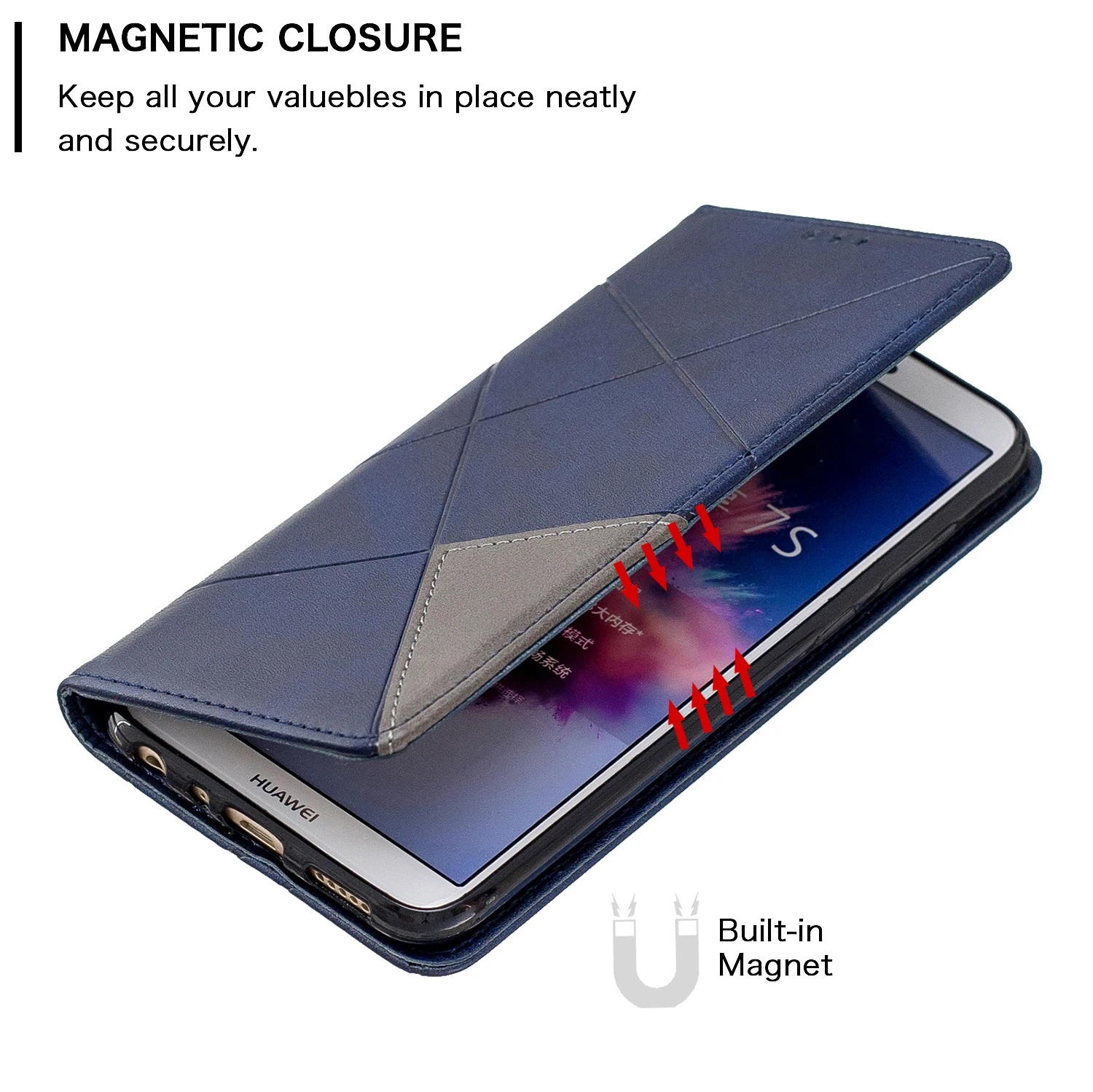 Чехол-бумажник из искусственной кожи в стиле ретро для телефона huawei P Smart СПС coque