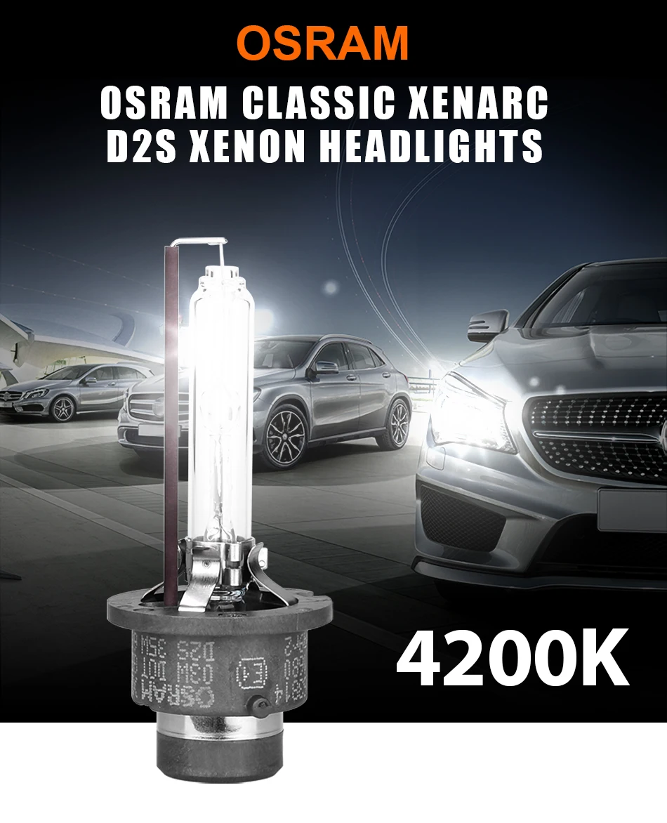 Лампа Ксеноновая OSRAM 4200 к классический XENARC D1S D2S D3S D4S Ксеноновые 35 Вт оригинальная замена лампы ОЕМ 66140CLC 35 Вт PK32D-2 10X1 2F 66240CLC 1 шт