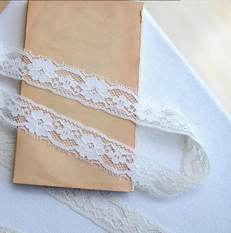 Кружевная отделка из полиэстера бежевого цвета рукоделие кружевная лента для