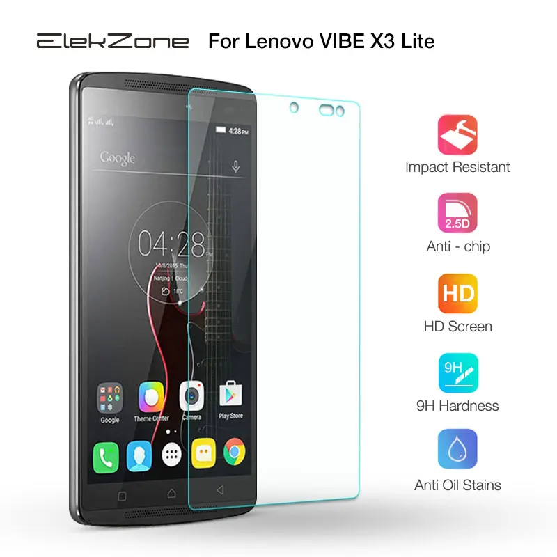 Закаленное стекло с нанопокрытием 9H для lenovo VIBE X3 Lite 2.5D HD экран Защитная пленка