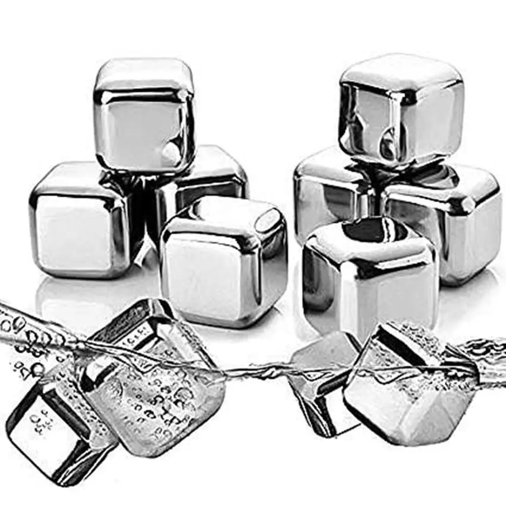 10 шт из нержавеющей стали виски кубики льда камня многоразовые охлаждающие камни