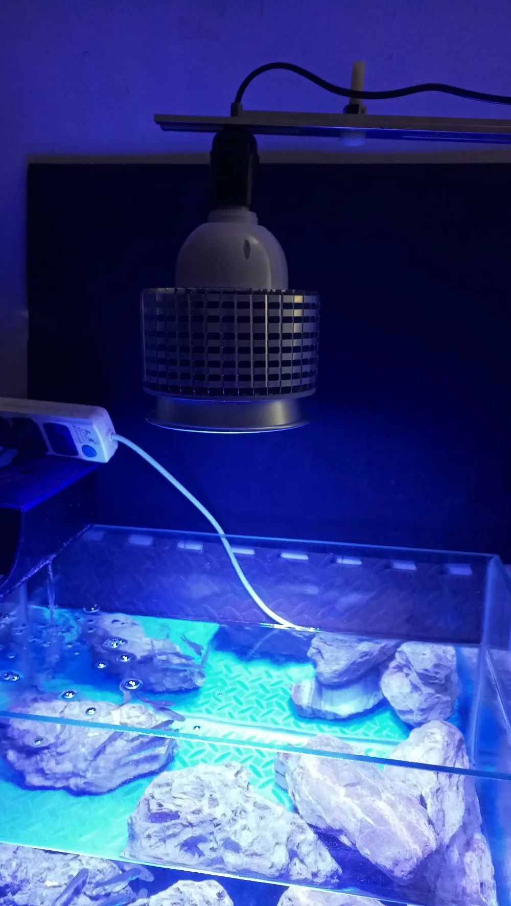 Высокая мощность 40 Вт Светодиодный светильник для аквариума Reef лампа 10 синий 6 белый 2uv для рыб коралловый риф морской SPS LPS
