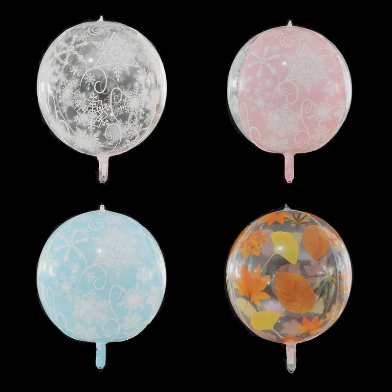 Новый 22 дюймовый Гелиевый шар со снежинкой красным Кленовым листом 4D украшение