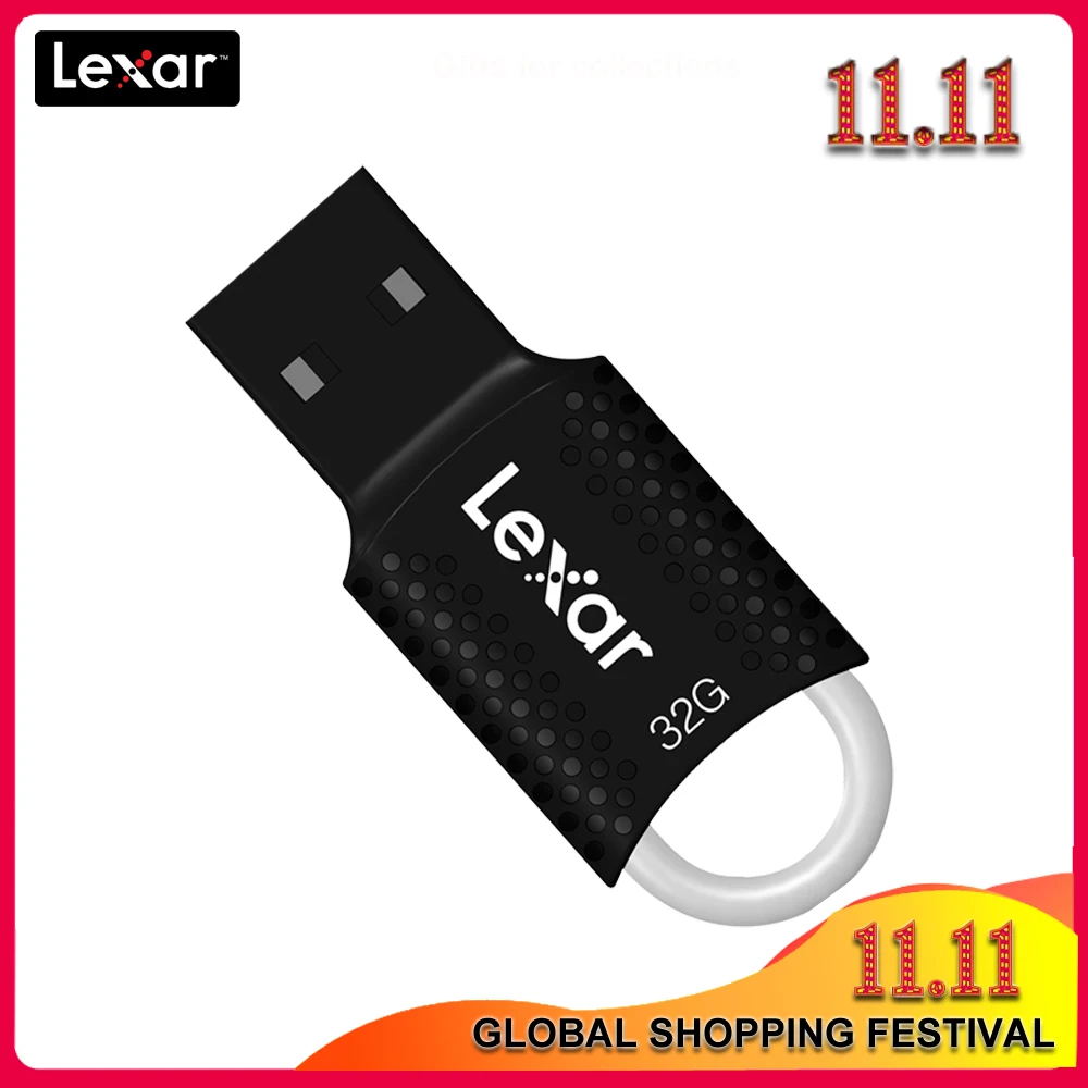 100% Оригинальный USB флеш накопитель Lexar V40 32 ГБ 64 флешка 16 2 0 карта памяти ключ|USB