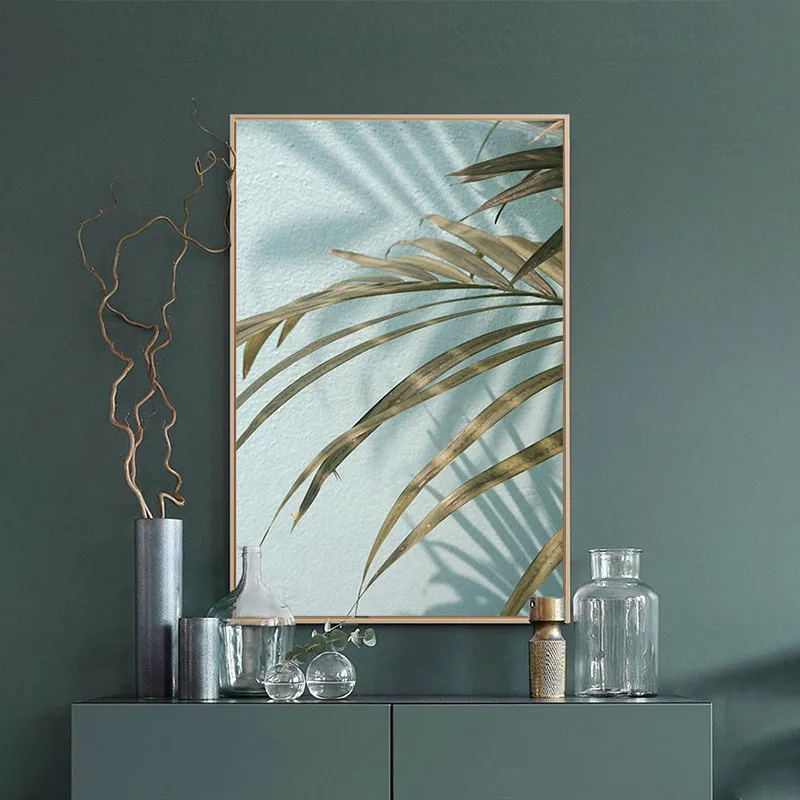 Морден растения пейзаж абстрактный ананас волны розовый дом слово девиз Холст