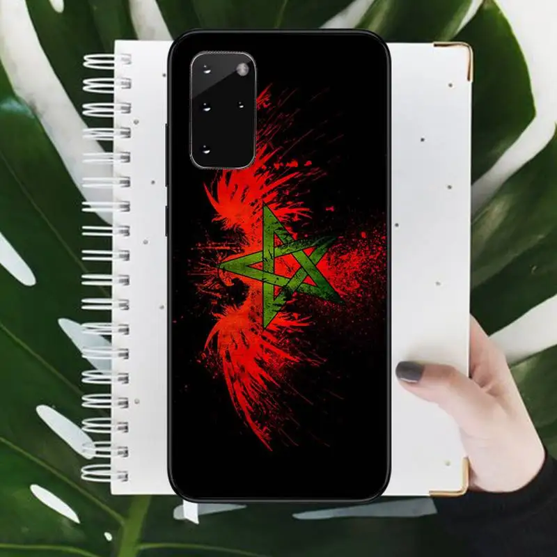 

Morocco Flag Coat Of Arms Phone Case For Samsung galaxy S 9 10 20 A 10 21 30 31 40 50 51 71 s note 20 j 4 2018 plus Luxury