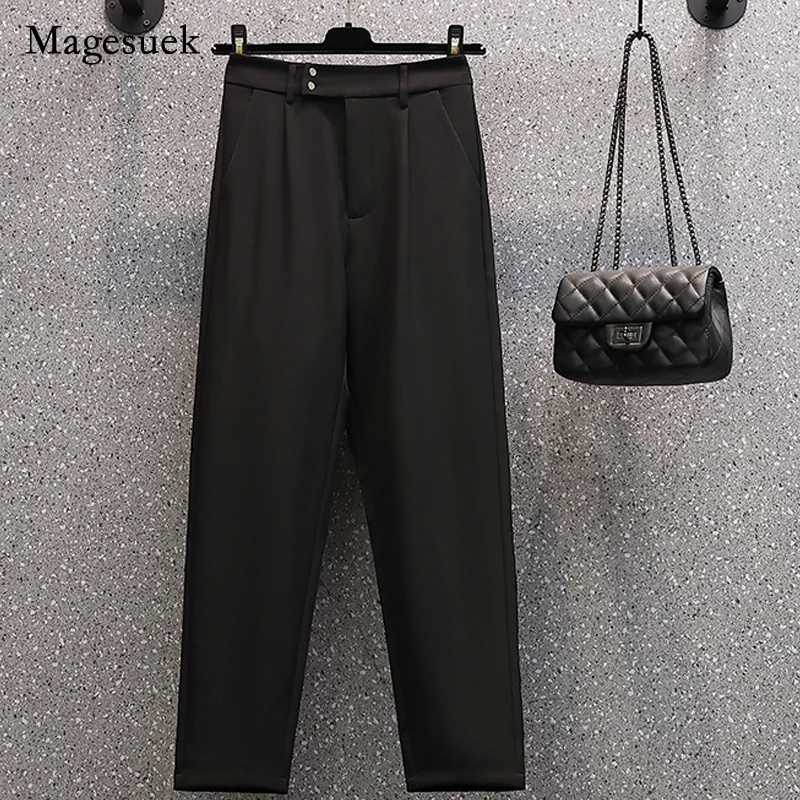 

Новинка осени 2021, корейский стиль, брюки-карандаш для женщин, повседневные офисные женские свободные брюки, модные длинные брюки 16670