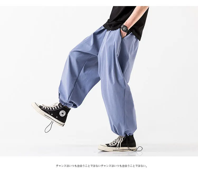 aladdin pants 2021 Streetwear Harem Pants Men's Baggy Jogging Sweatpants Oversized Male Crotch Wide Leg Pants Casual Men Trousers Dropshipping genie pants