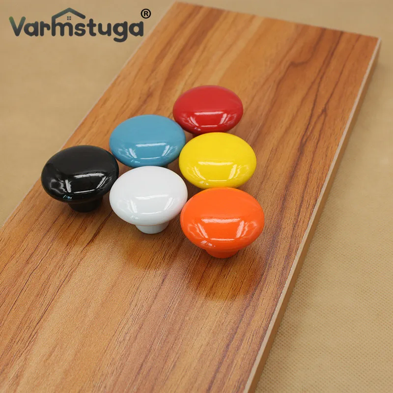 Керамическая ручка для шкафа VARMSTUGA Разноцветные детские ручки мебели ящиков -