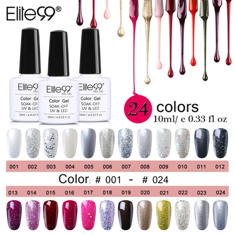 Elite99 10 мл блеск груша Цвет УФ гель для ногтей длительный лак Полупостоянный