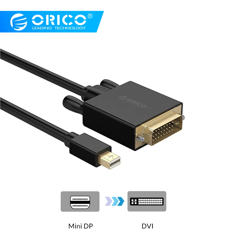 ORICO Mini DP (M) к DVI односторонний HD кабель адаптер Disport 1 версия 4K с высоким разрешением