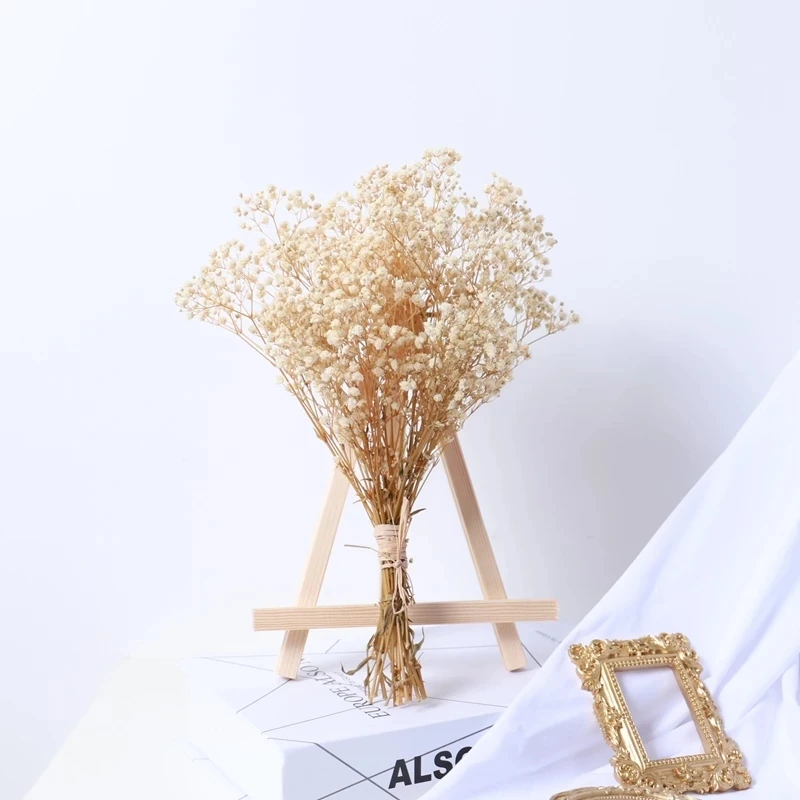 

Natural Plants Babys Breath Decorative Dried Flowers Bouquet For DIY Arrangement Party Home Hotel Indoor Daily Decoration