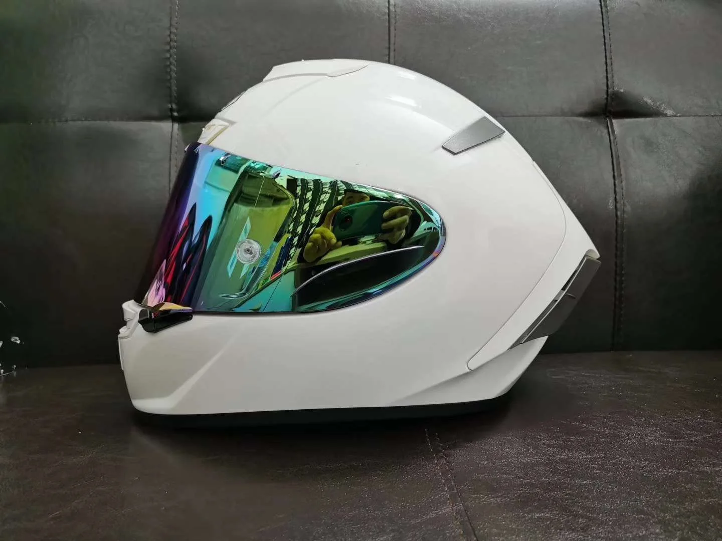 Мотоциклетный шлем X14 глянцевый белый для езды на мотоцикле и велосипеде