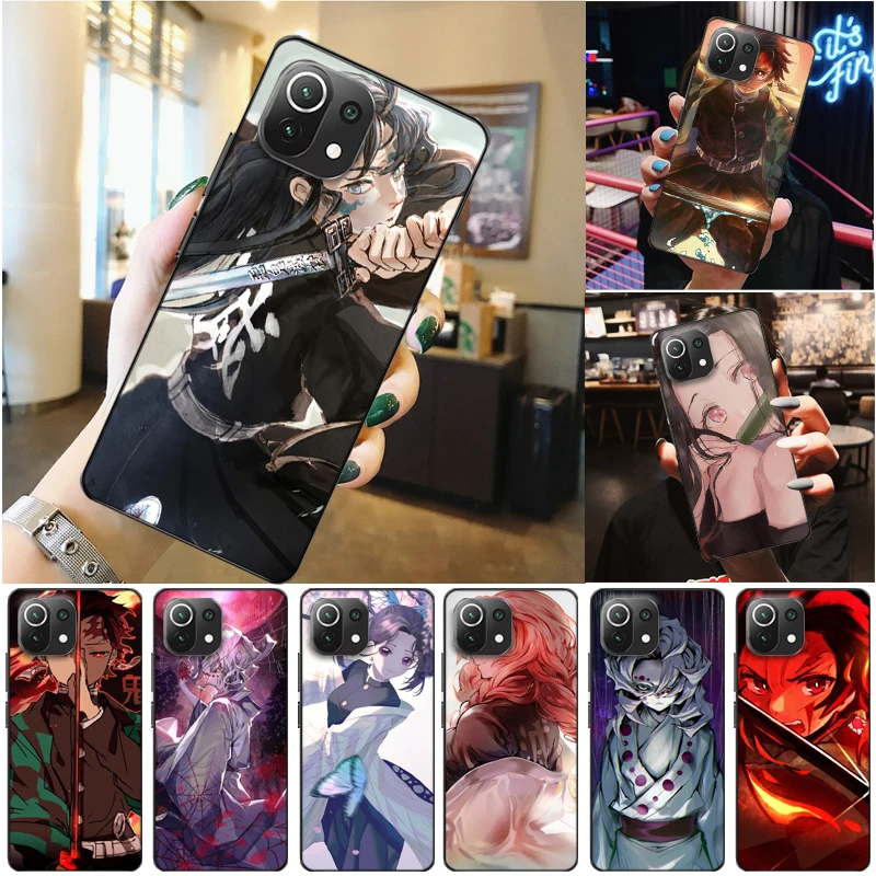 

Demon Slayer Kimetsu No Yaiba Kamado Nezuko Agatsuma Zenitsu Kamado Tanjirou Phone Case For Xiaomi 11 Lite Pro Ultra Cases