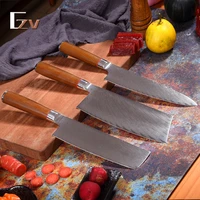 gzv japanese cutter set sharp damascus bamboo handle 1 3 setsset of kitchen knives ham knife chef knife electric butcher