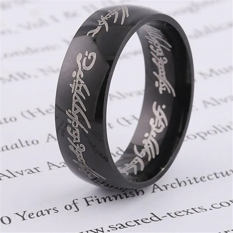 

2020 Fashion Personality New Lettering Minimalism Popular Men Fashion Men and Women Couple Rings Holiday Gifts Wholesale 5 Mm