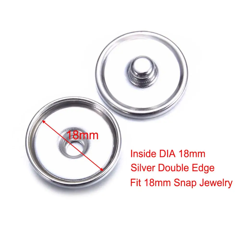 0090-18mm 12 шт./лот, базовая кнопка, 12 мм/18 мм, металлическая кнопка для рукоделия, аксессуары для рукоделия, кнопка, база для оснастки, браслет, ожерелье, ювелирное изделие - Цвет: 0090-18mm