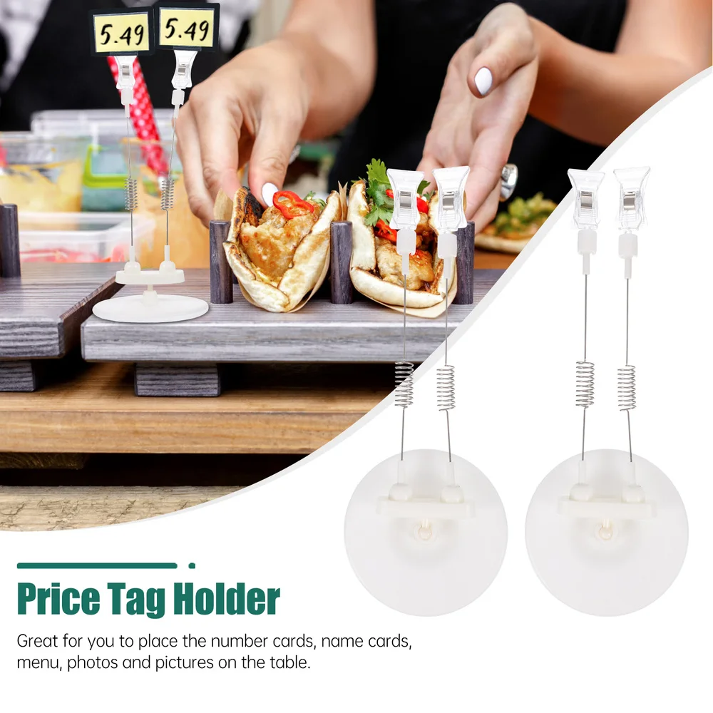 

1 Set of 3pcs Sign Paper Tag Clips Display Price Label Tags Market Tag Holders