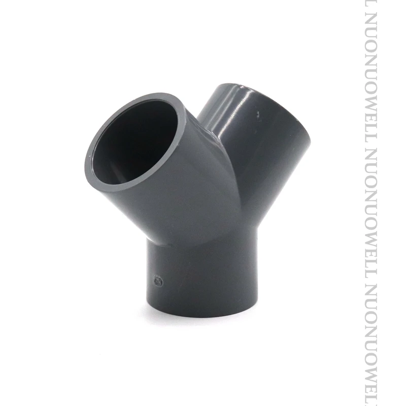 1pc PVC Tee Connector Water Supply Tube Joint Y Inclined Three-way Three-fork Pipe Fittings Plastic Aquarium Water Pipe Fittings