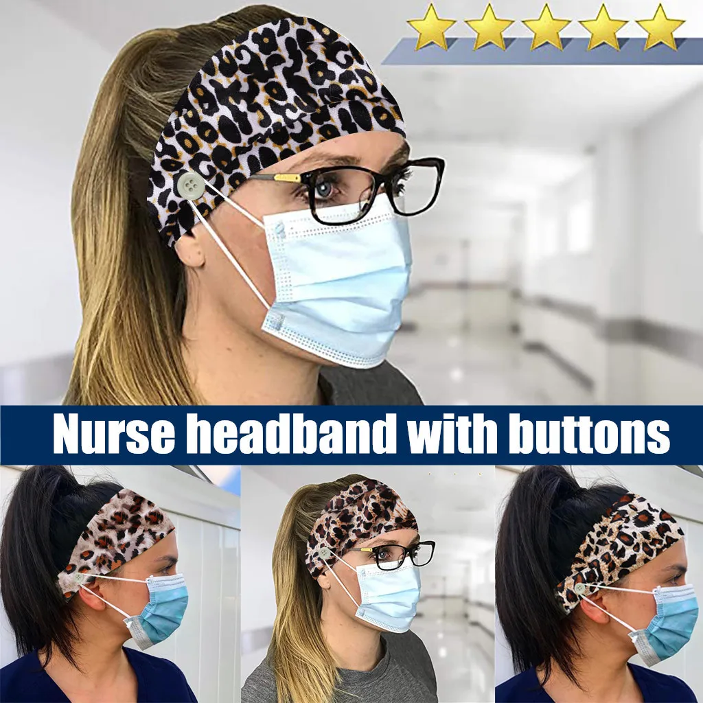 Летняя повязка на голову с пуговицами аксессуары для волос тканевые хлопковые