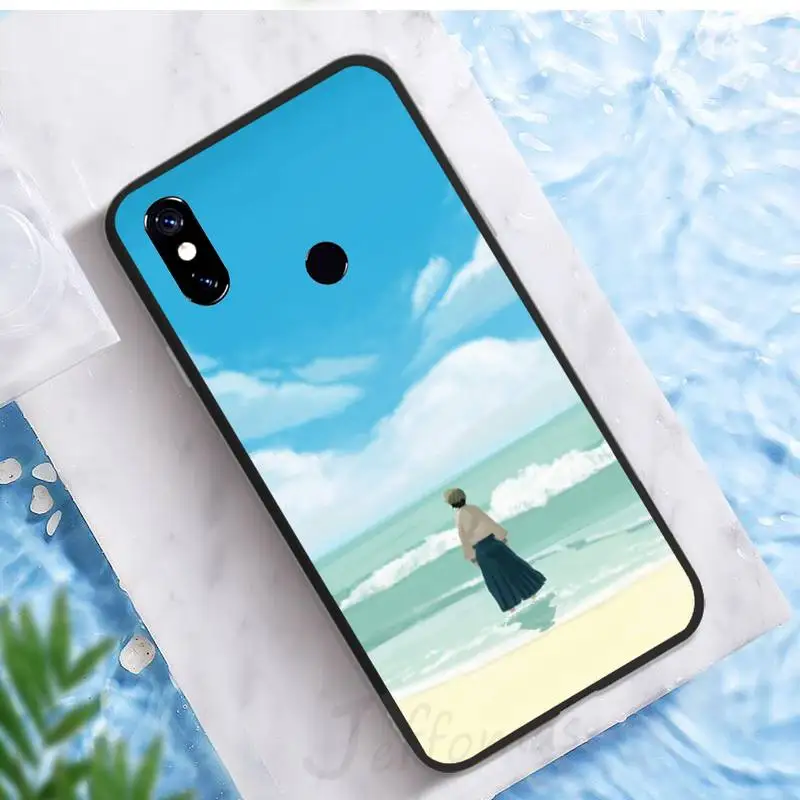 

Illustrated Japanese Manga Phone Case For Xiaomi Mi A1 A2 5 6 6PLUS 8 9 SE Lite MIX 2 2S MAX 2 3 Pocophone F1
