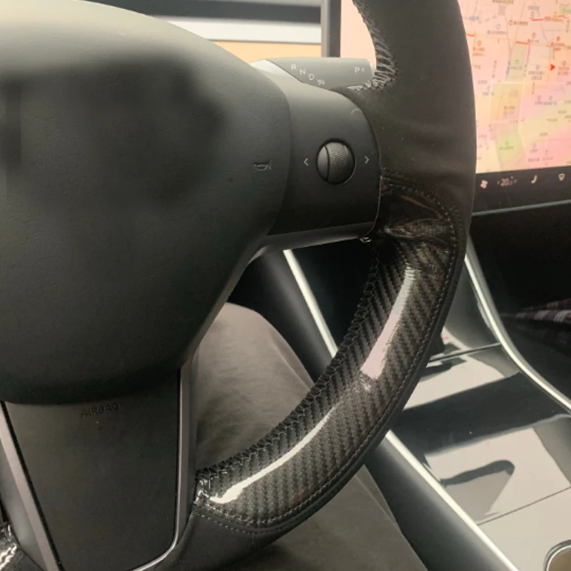 Модификация Применимая оплетка рулевого колеса кожаный комплект из углеродного