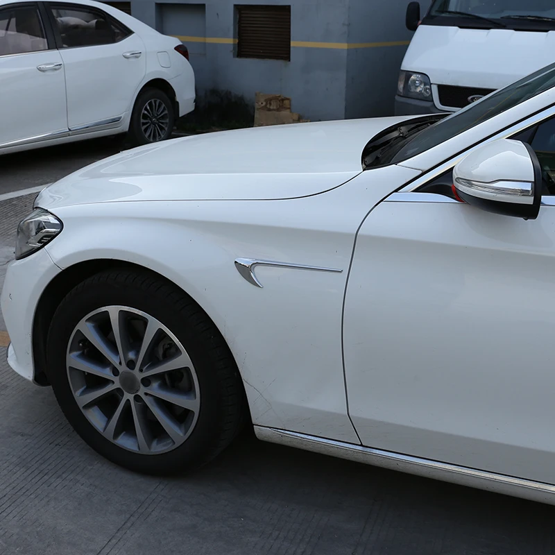 2 шт. серебристые автомобильные аксессуары для Mercedes Benz E Class W213 C W205 2016 2017 2018 ABS