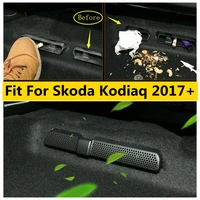 yimaautotrims seat under air conditioning ac outlet vent protection cover trim for skoda kodiaq 2017 2022 black