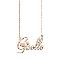 custom name necklace giselle personalised stainless steel gold for women choker alphabet letter pendant girls mom jewelry gift