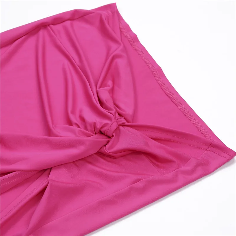 Женский комплект из двух предметов соблазнительная однотонная Клубная одежда