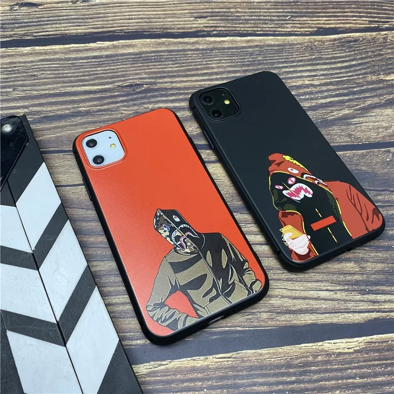 

Camo shark soft case for iphone 12 mini 11 pro x xs max xr 8 7 6 6s plus SE 2 silicone phone cover Street fashion coque fundas