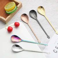 5pcs stainless steel coffee spoon teaspoon children spoon beautiful coffee tea use for cake spoons