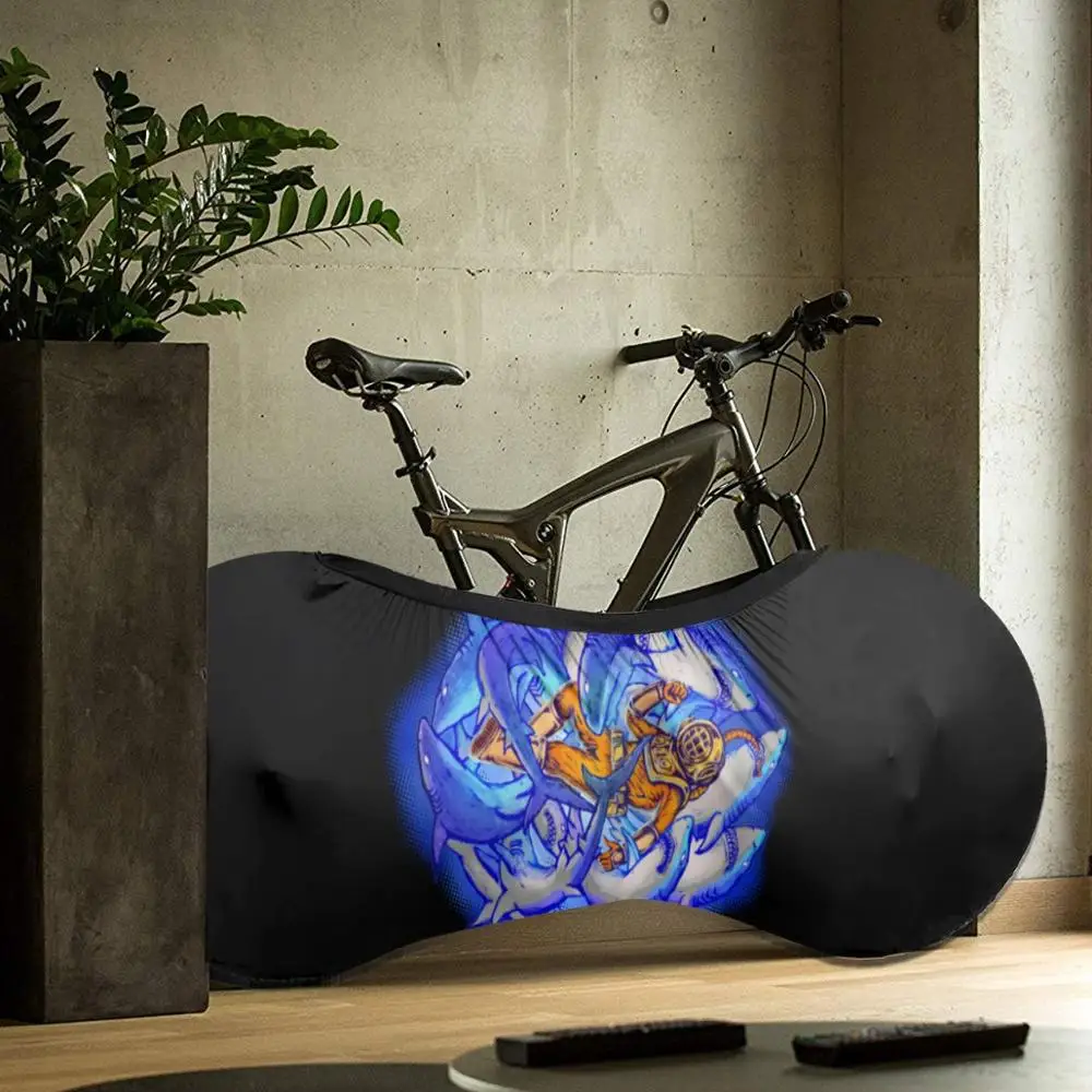 

2020 Deep sea Shark Astronauts outdoor Bike MTB waterproof Bicycle dust cover Custom biking motocross downhill BMX father gift