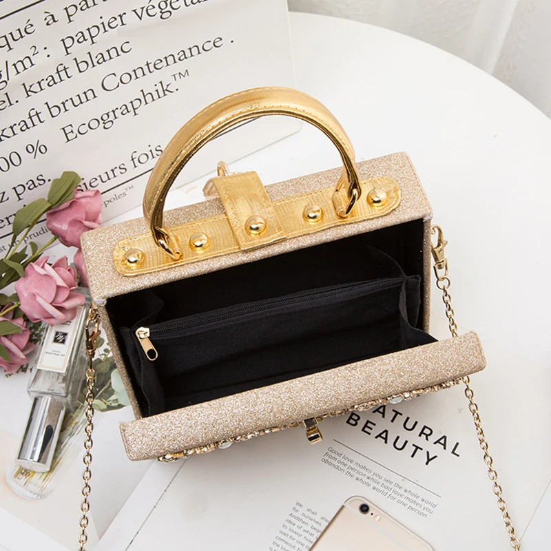 2019 Новая Винтажная коробка с замком сумочка вырезами цветочный дизайн