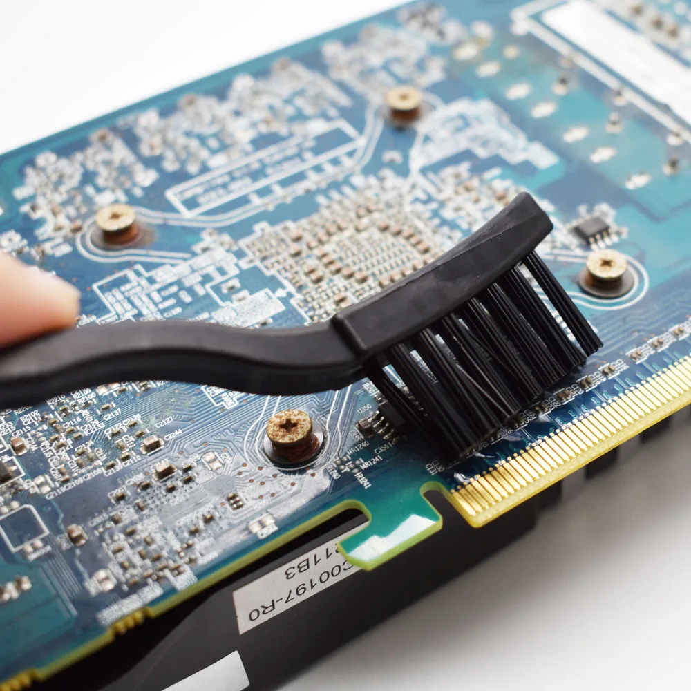 Новая противоскользящая ручка PCB переработка ESD Антистатическая щетка для пыли 17 см для Мобильный телефон для печатной платы планшета BGA ремонт пайки