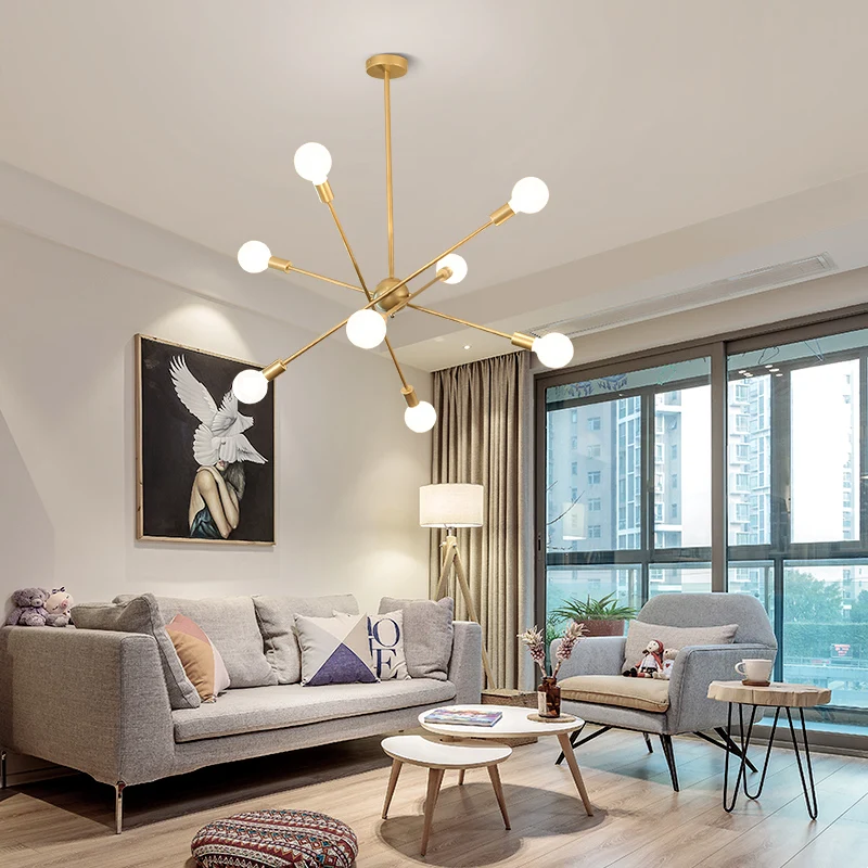 Современная светодиодная люстра подвесной светильник с роскошной золотой