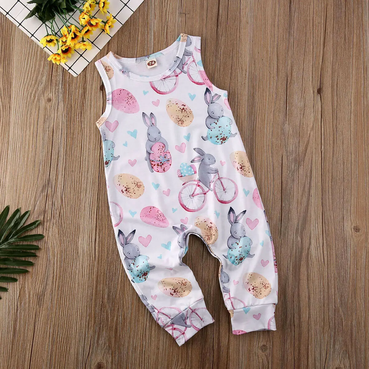 2019 Пасхальная одежда с кроликами для новорожденных мальчиков и девочек