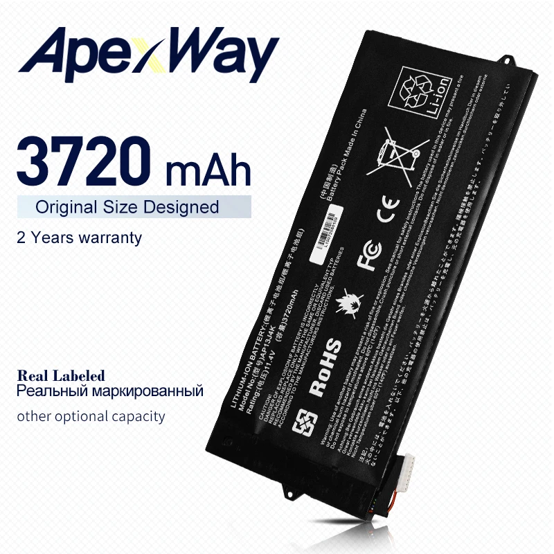 ApexWay 11,4 V 3720mAh AP13J3K AP13J4K для Acer Chromebook C720 C720P 11 C740 series