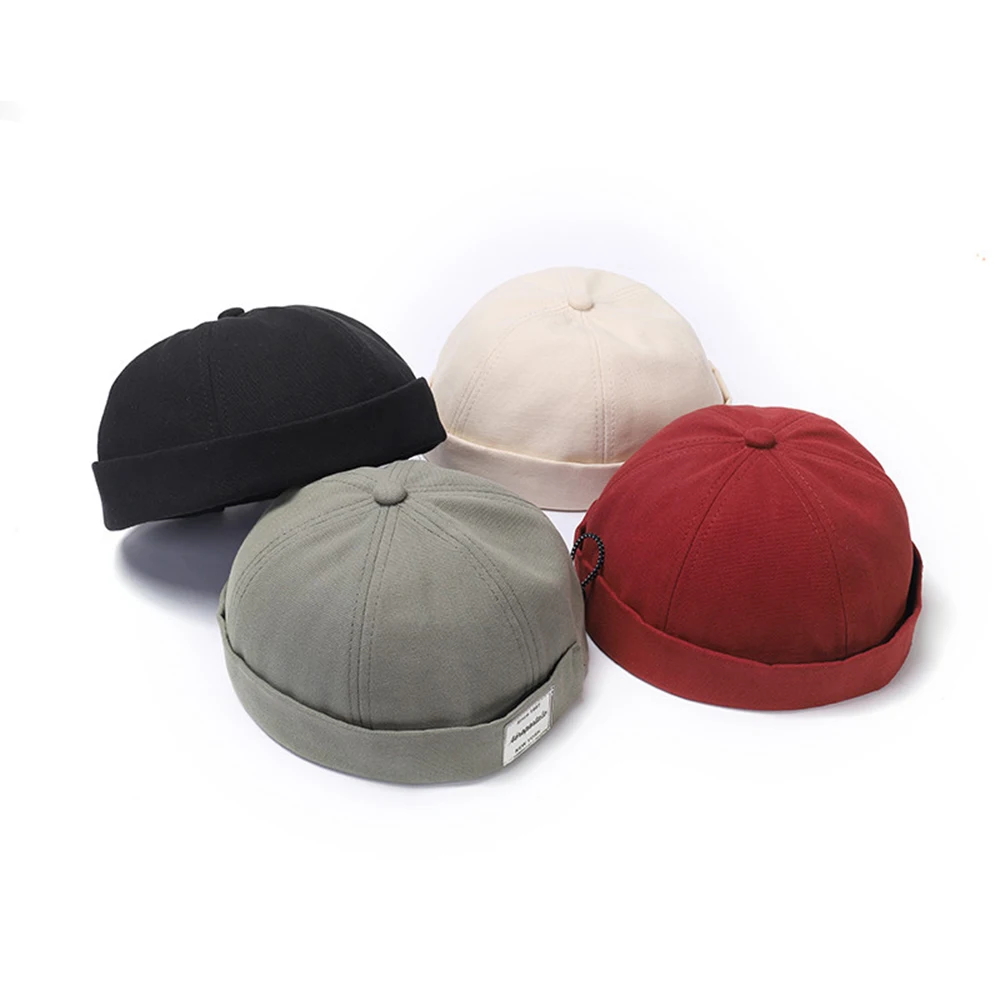 

Ретро Кепка с черепом Landlord, дышащая шапка бини, Матросская кепка без полей, винтажная мужская шапка в стиле хип-хоп