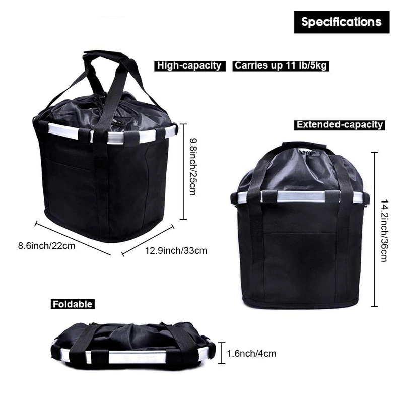 Корзина для велосипеда корзина руля Передняя съемная велосипедная переноска