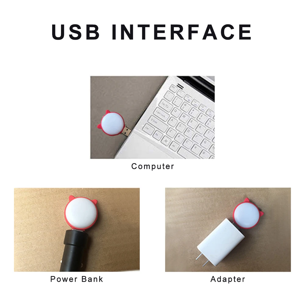 Портативная светодиодная мини лампа для чтения с USB разъемом 5 в пост.